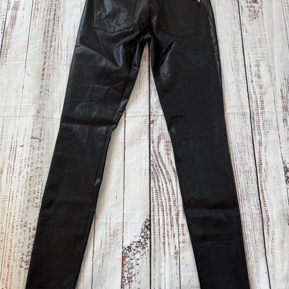 NWT 7 For All Mankind High Waist Ankle Skinny in Black Coated Stretch Jeans 27 - Picture 10 of 10